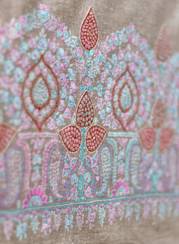 sozni shawl making in kashmir