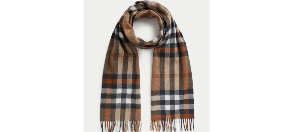 blended check scarf
