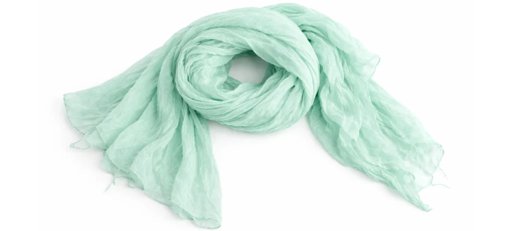mint green cotton shawl and scarf