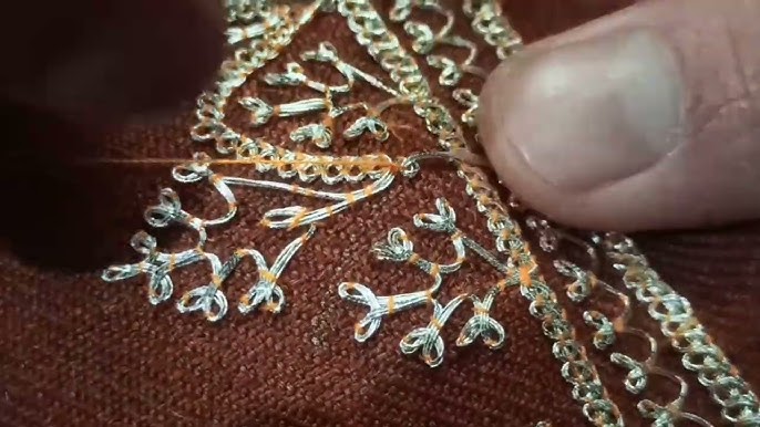 golden tilla on pashmina shawl