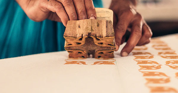authentic hand block printing
