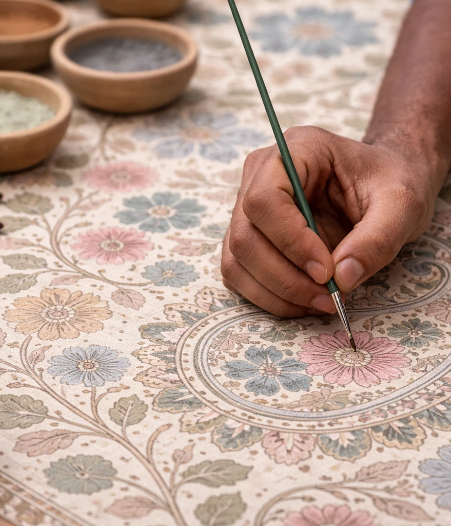 kalamkari shawl making kashmir