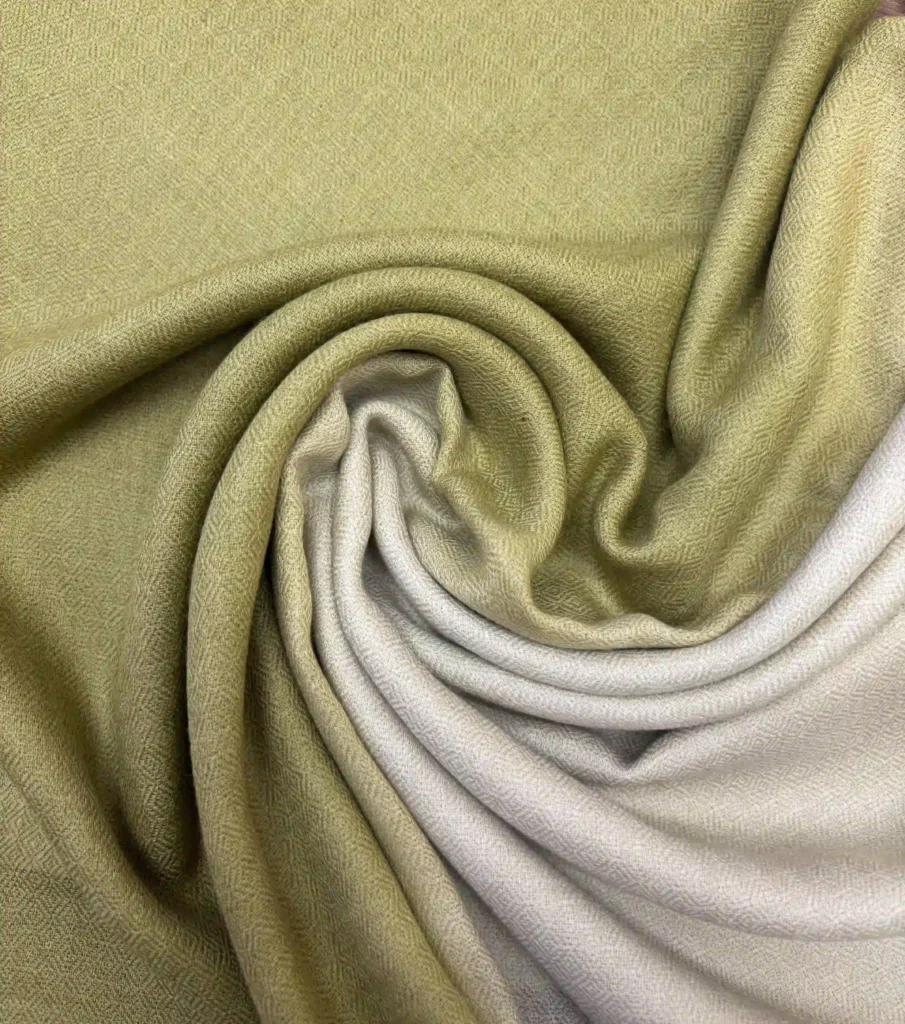 green and beige colour pashmina shawl scarf style kashmir