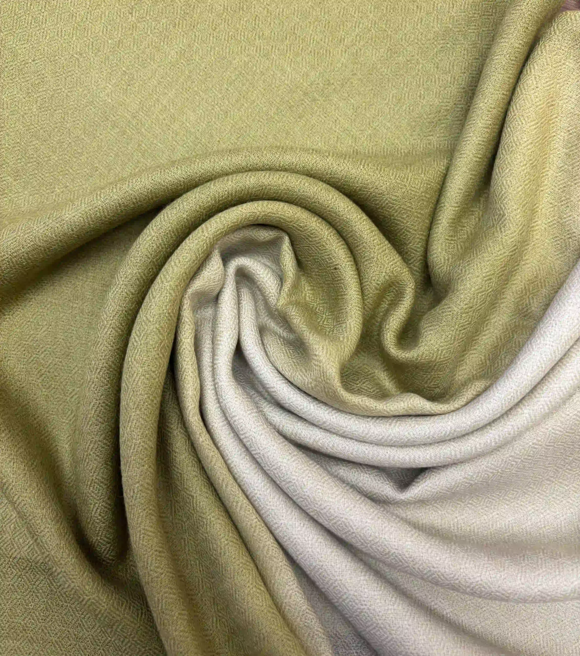 green and beige colour pashmina shawl scarf style kashmir