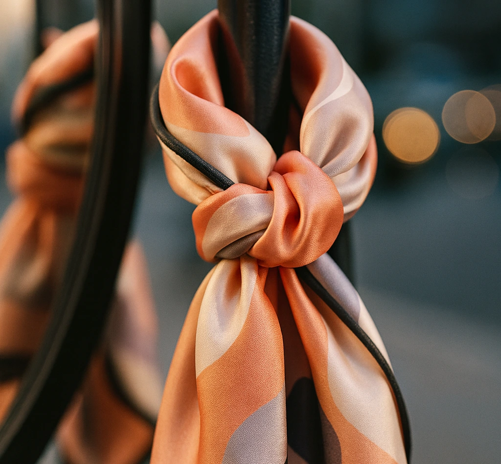 orange silk scarf kashmir